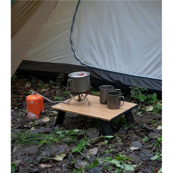 Ultralight Compact Mini Beach Picnic Folding Alu. Table with Carry Bag, Two Size - Picture 3 of 6